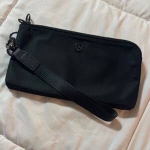NWOT lululemon Black Wristlet Bag